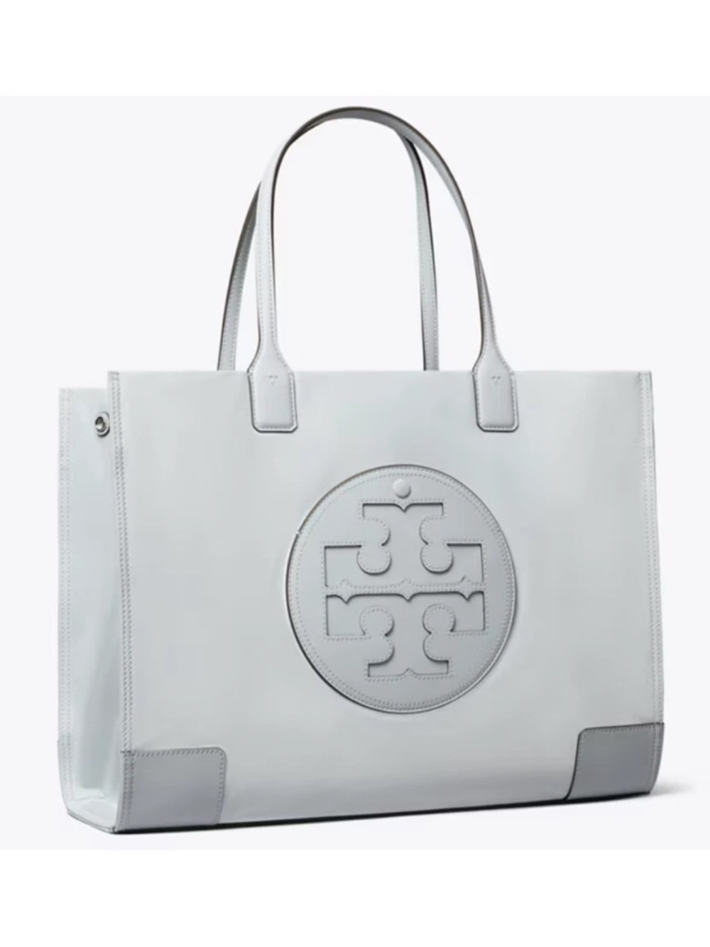 NWT TORY BURCH Handbag Ella Large Tote Bag Powder Blue - Picture 3 of 6